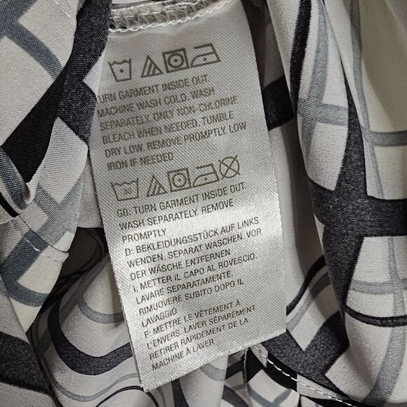 Susan Graver Women's Blouse Top Size XS Printed Woven Button Front Tunic Plaid - Picture 4 of 7